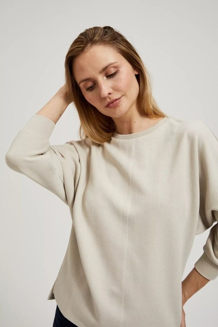 Bluza damska, beżowa, Moodo