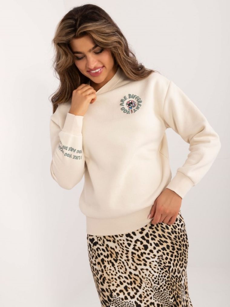 Bluza damska, beżowa, Sublevel