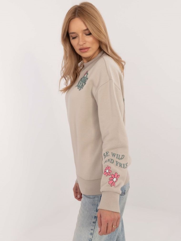Bluza damska, beżowa, Sublevel