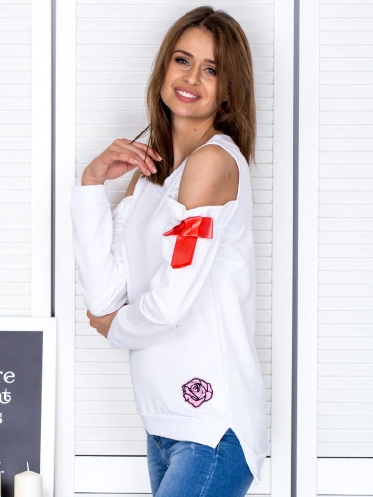 Bluza damska, biała, Factory Price