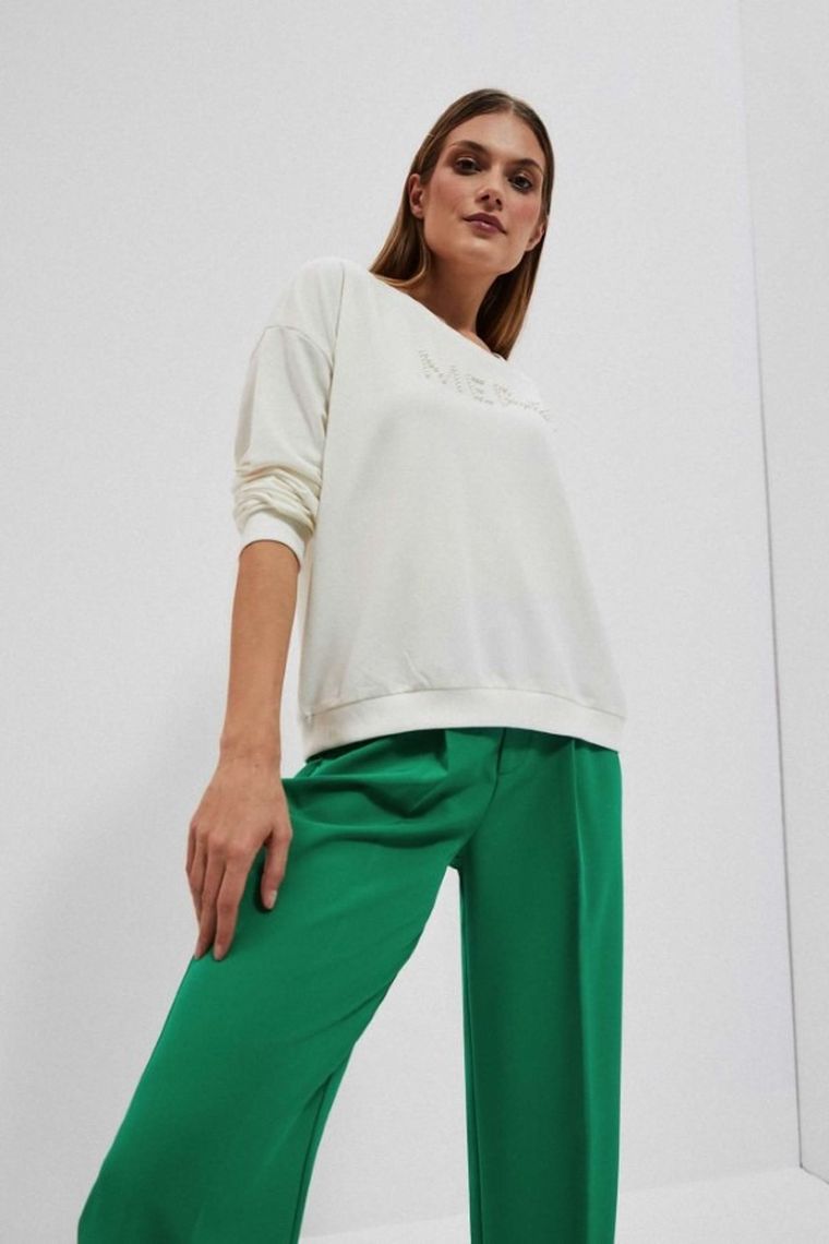 Bluza damska, biała, Moodo