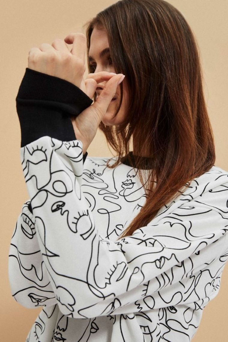 Bluza damska, biała, Moodo