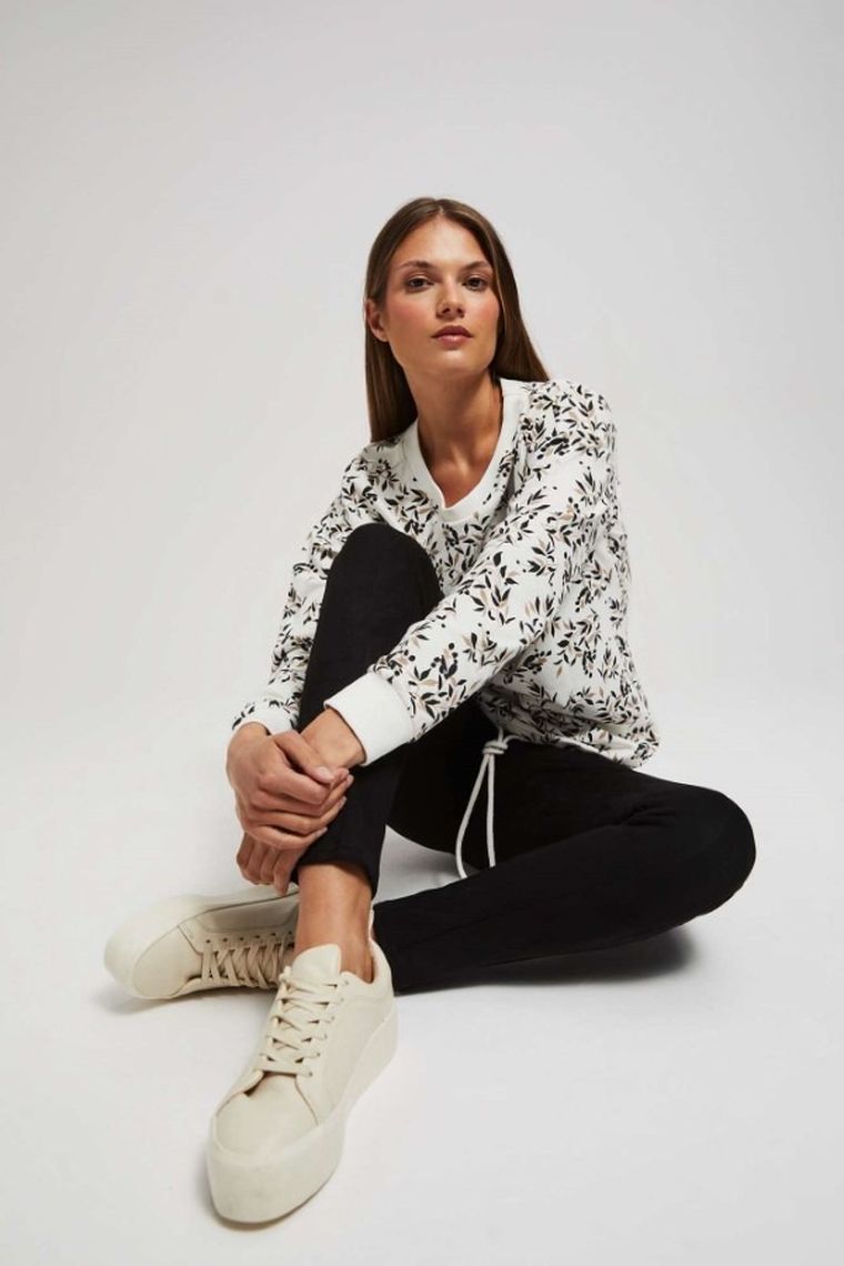 Bluza damska, biała, Moodo