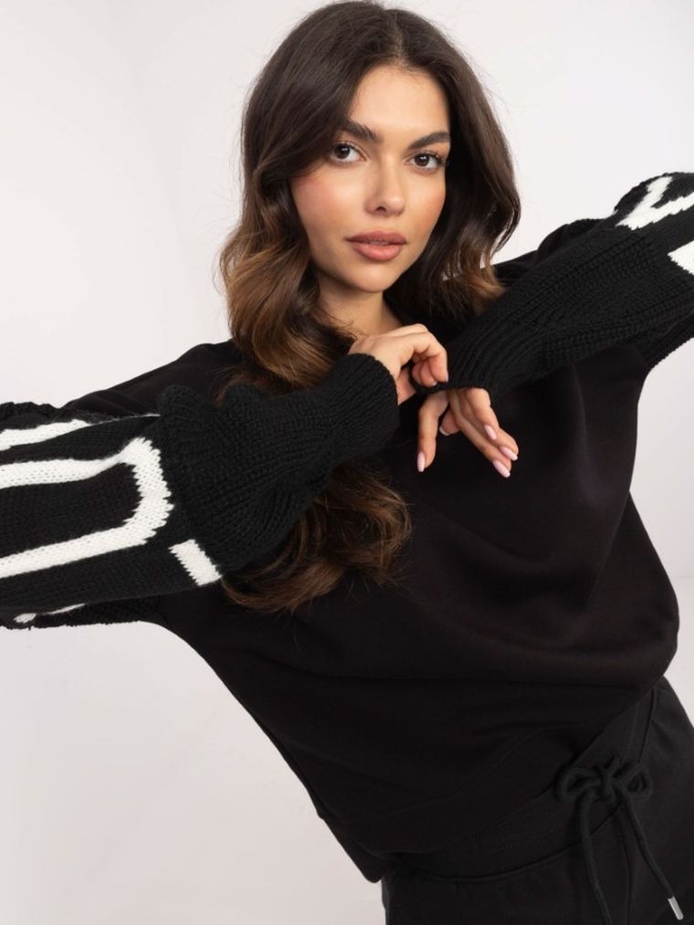 Bluza damska, czarna, Italy Moda