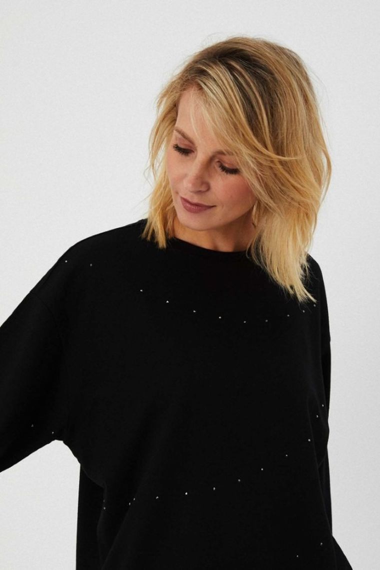 Bluza damska, czarna, Moodo