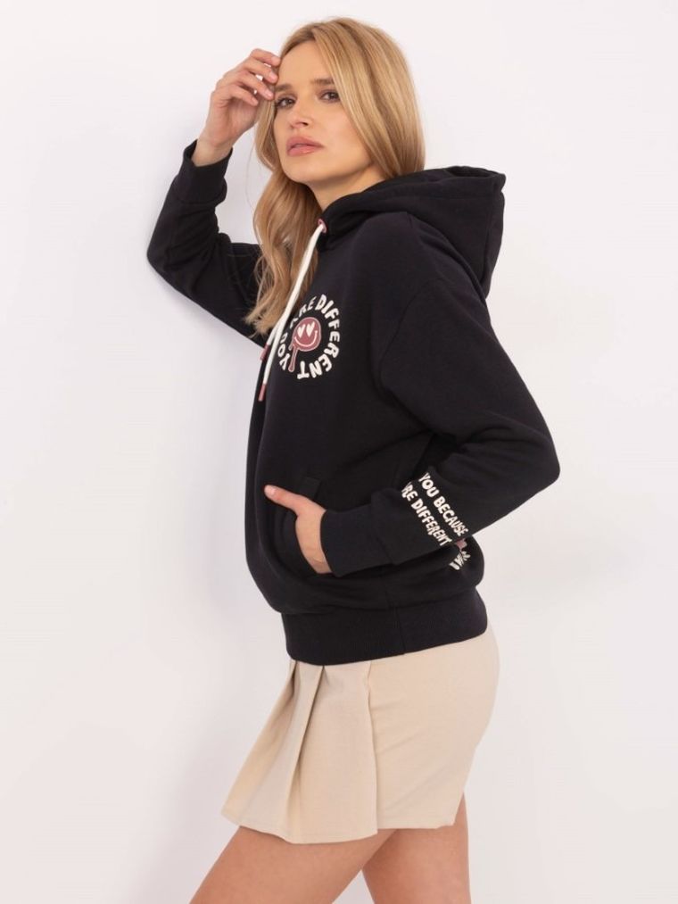 Bluza damska, czarna, Sublevel