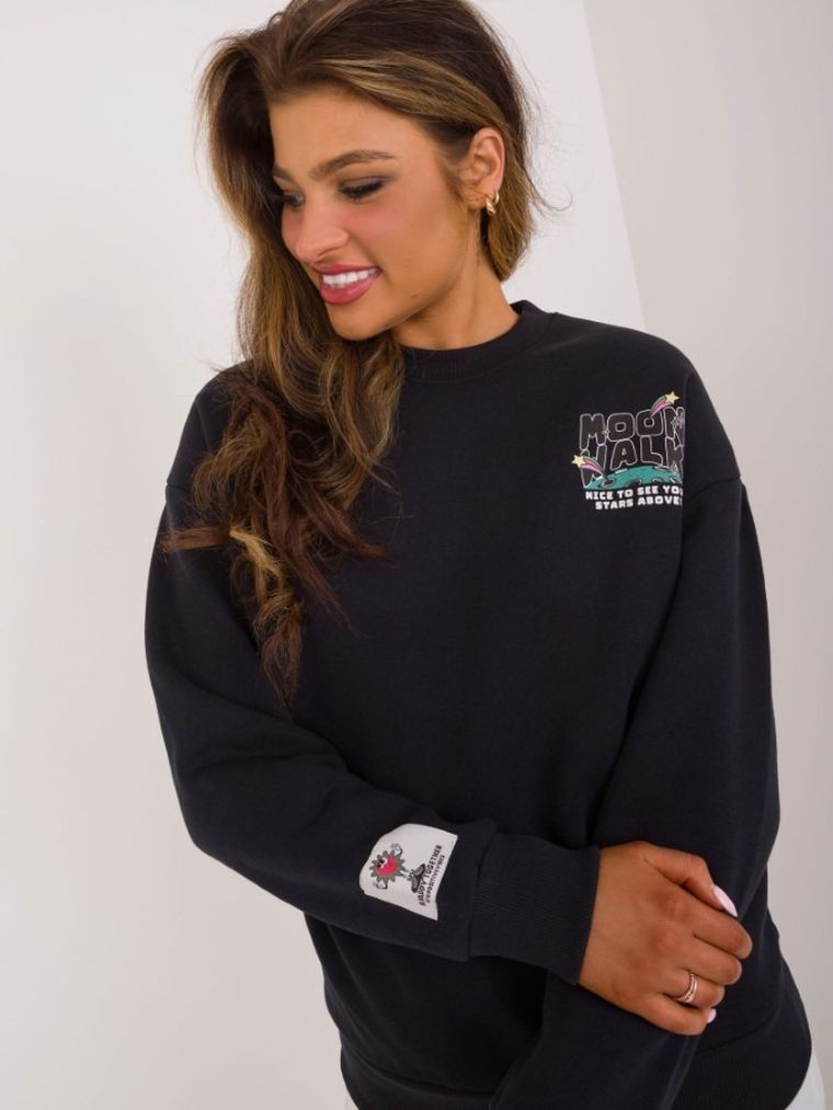 Bluza damska, granatowa, Sublevel