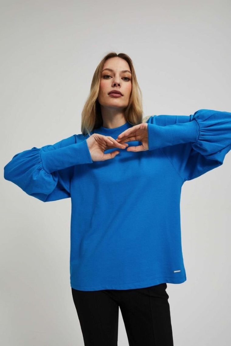 Bluza damska, niebieska, Moodo