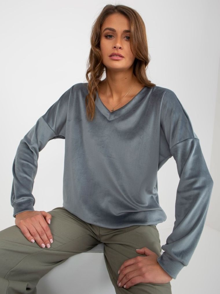 Bluza damska, niebieska, Relevance