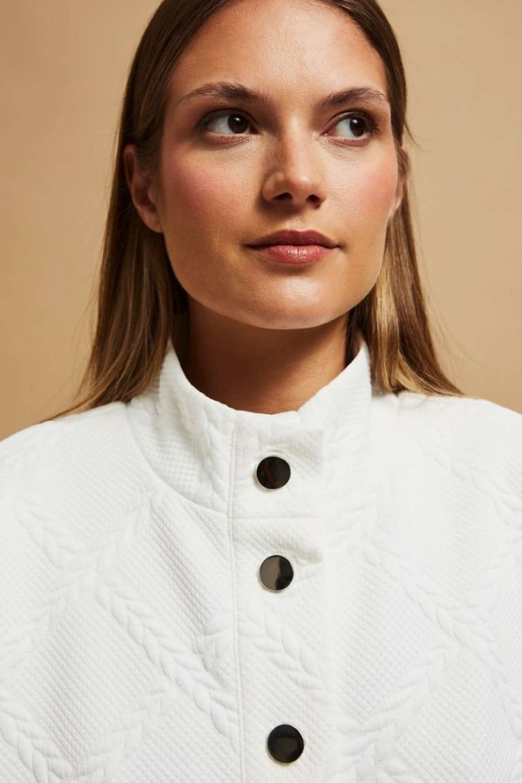 Bluza damska, rozpinana, biała, Moodo