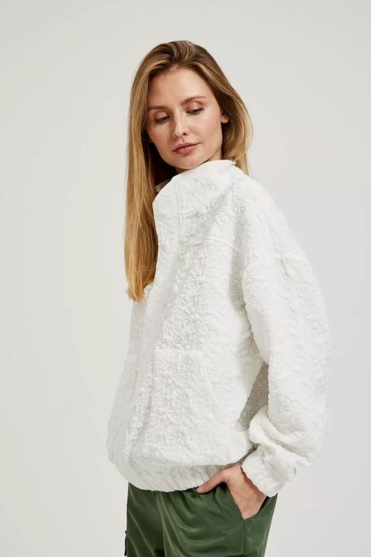 Bluza damska, rozpinana, biała, Moodo