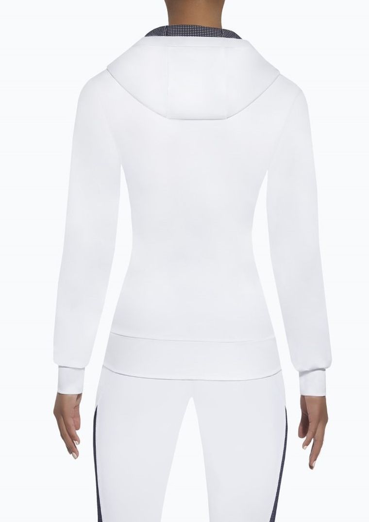 Bluza damska z kapturem, biała, Bas Black