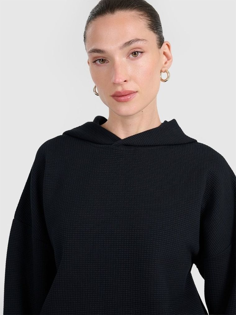 Bluza damska z kapturem, czarna, 4F