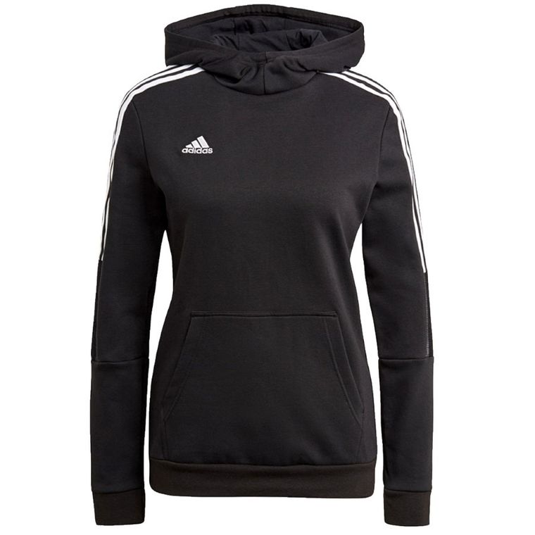 Bluza damska z kapturem, czarna, Adidas Tiro 21 Sweat Hoody