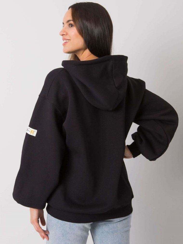 Bluza damska z kapturem, czarna, Relevance