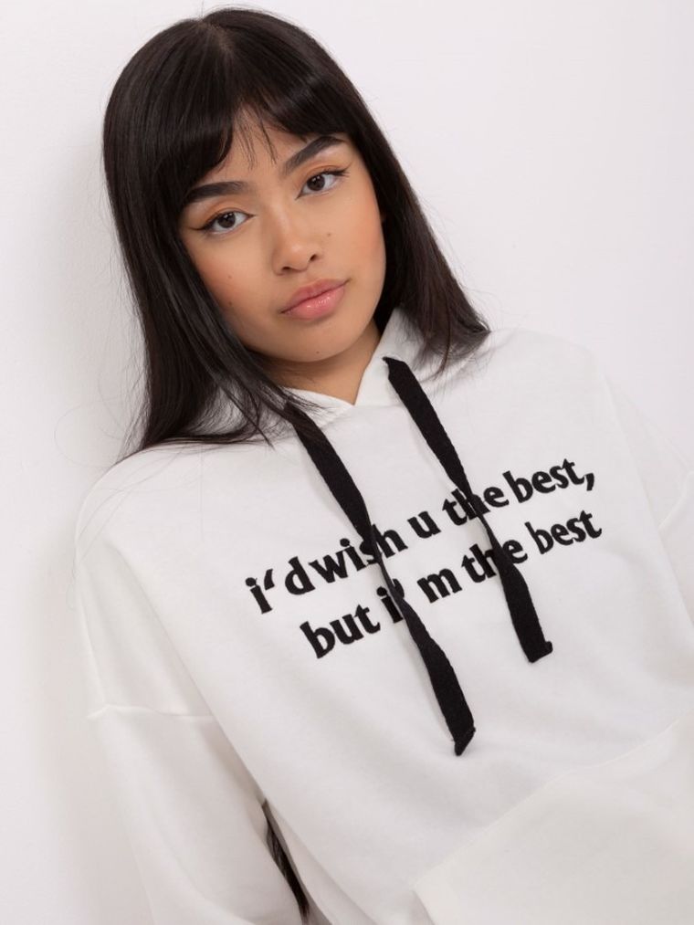 Bluza damska z kapturem, ecru, Lily Rose