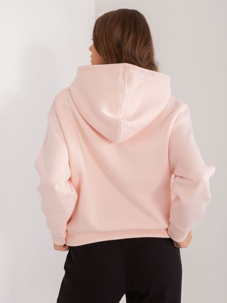 Bluza damska z kapturem, różowa, Sublevel