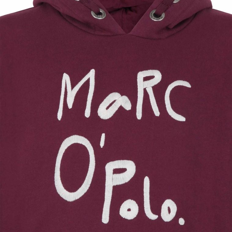 Bluza dziecięca z kapturem, bordowa, Marc O'Polo