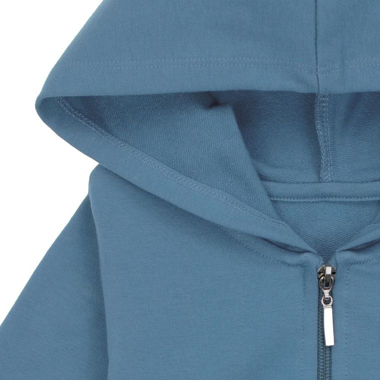 Bluza dziecięca z kapturem, rozpinana, niebieska, Nicol