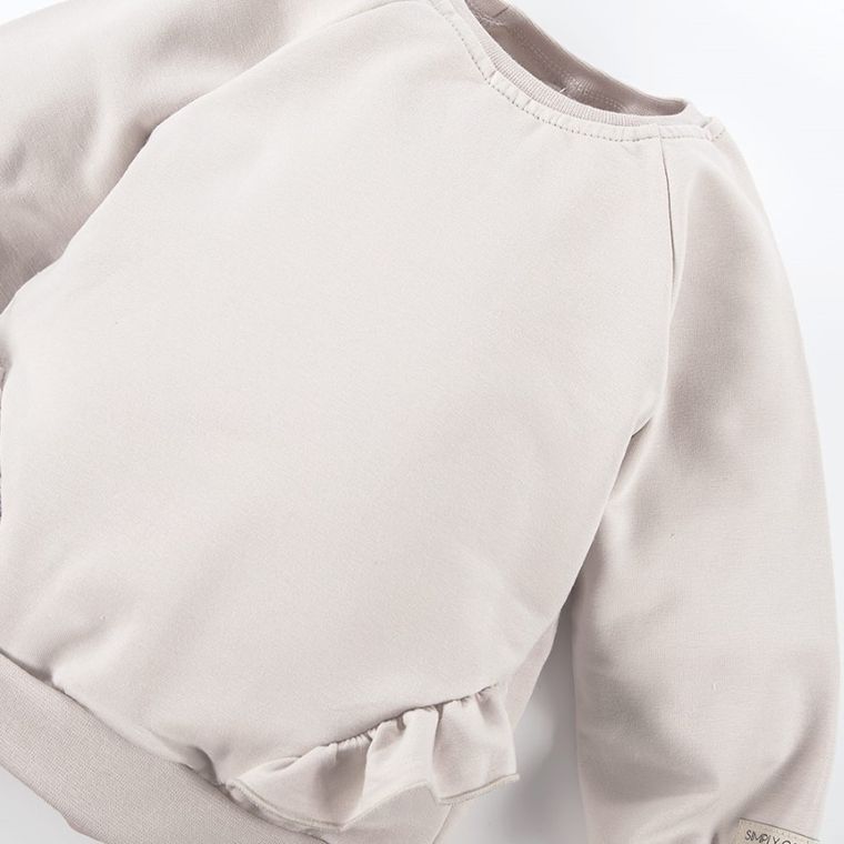 Bluza dziewczęca, beżowa, Eevi