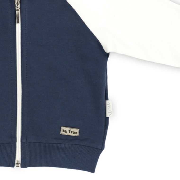 Bluza dziewczęca, rozpinana, granatowo-biała, Nicol