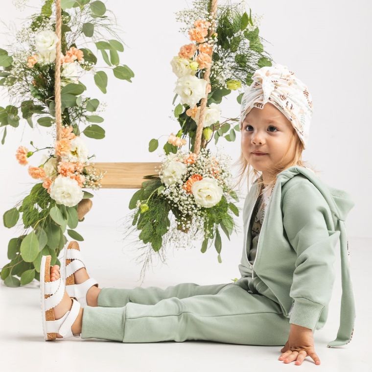 Bluza dziewczęca z kapturem, jasnozielona, Nicol