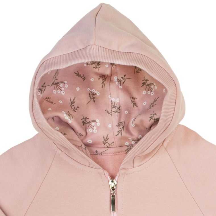 Bluza dziewczęca z kapturem, rozpinana, różowa, Nicol