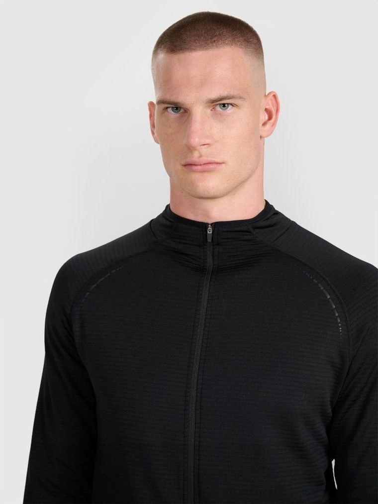 Bluza męska, rozpinana, czarna, 4F