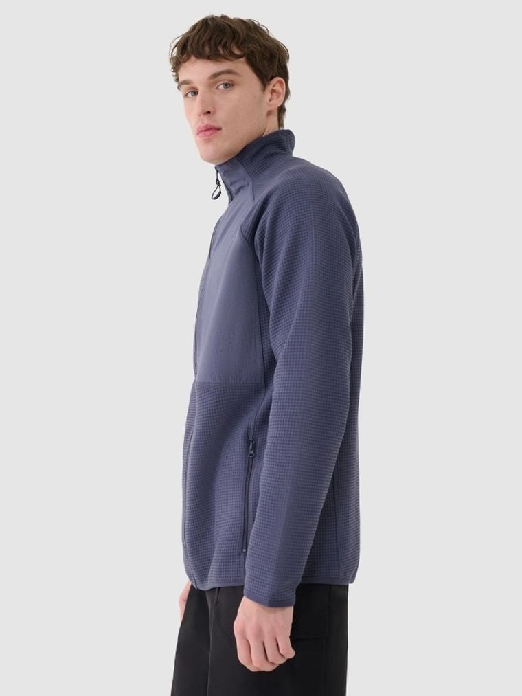 Bluza męska, rozpinana, niebieska, 4F