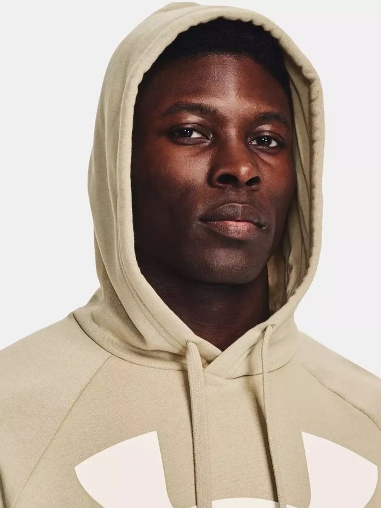 Bluza męska z kapturem, beżowa, Under Armour