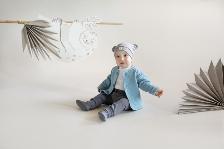 Bluza niemowlęca, rozpinana, niebieska, Pinokio