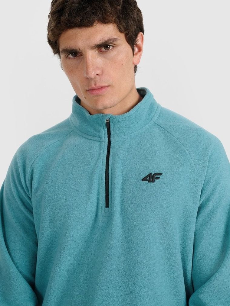 Bluza termoaktywna męska, polarowa, turkusowa, 4F