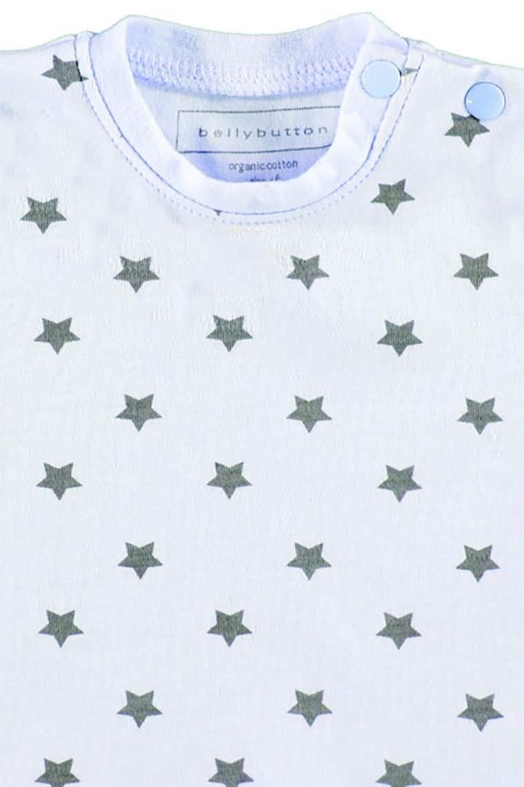 Bluzka chłopięca z długim rękawem, bawełna organiczna, niebieska, Bellybutton
