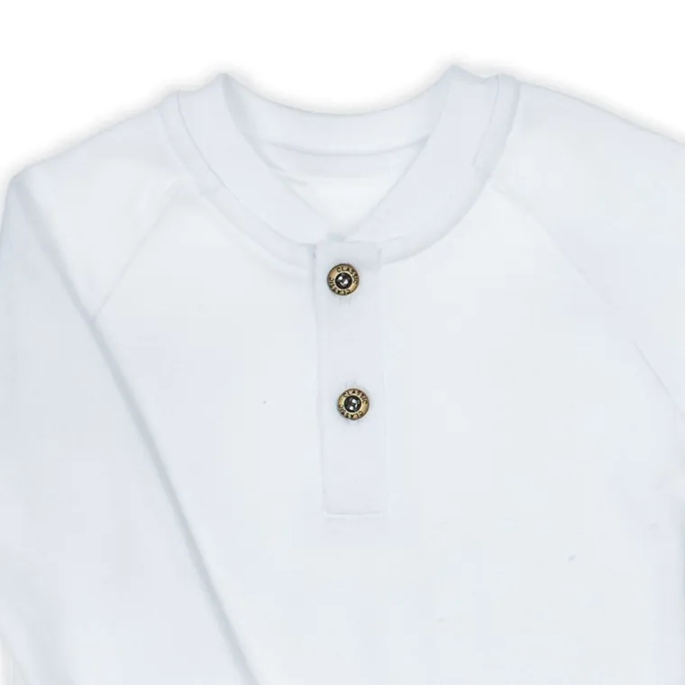 Bluzka chłopięca z długim rękawem, biała, Nicol