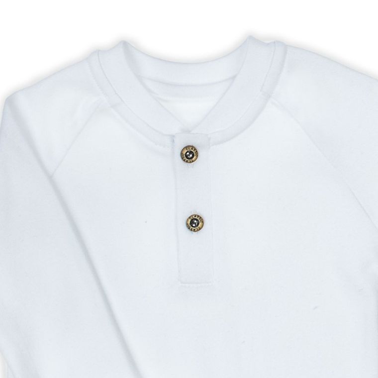 Bluzka chłopięca z długim rękawem, biała, Nicol