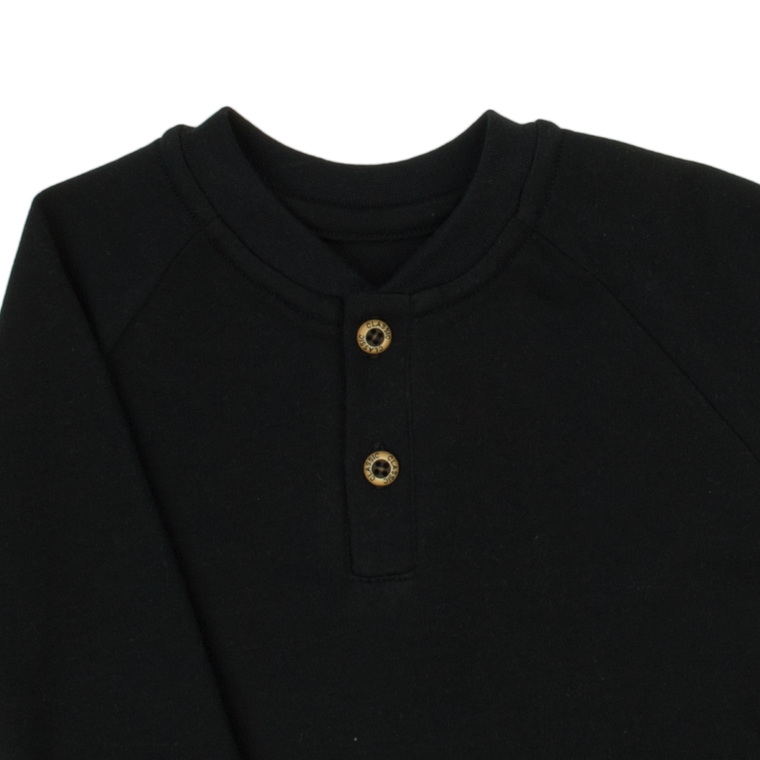 Bluzka chłopięca z długim rękawem, czarna, Nicol