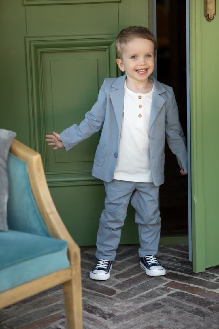 Bluzka chłopięca z długim rękawem, ecru, Charlie, Pinokio