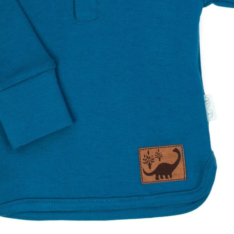 Bluzka chłopięca z długim rękawem, granatowa, Nicol