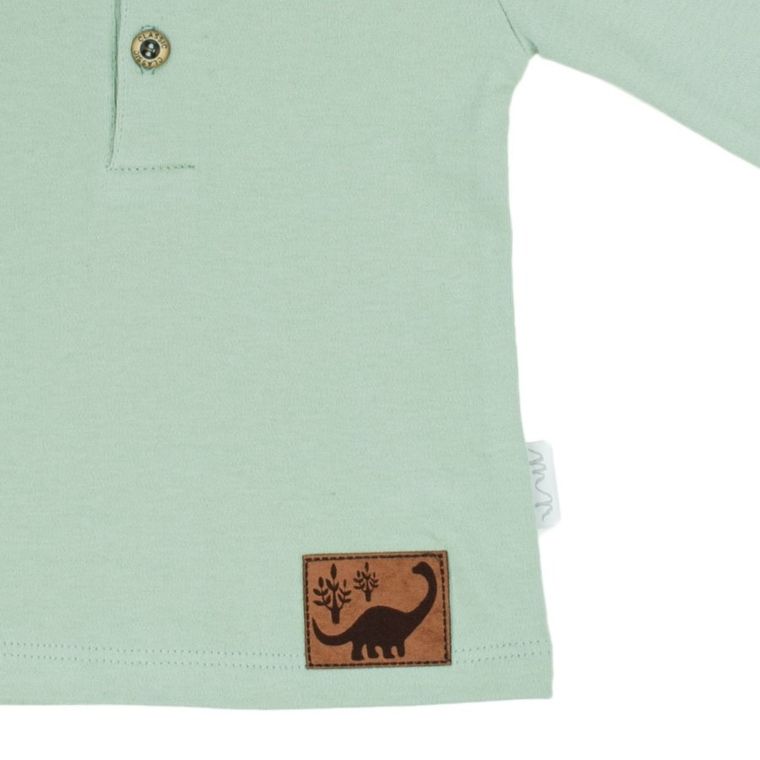 Bluzka chłopięca z długim rękawem, miętowa, Nicol