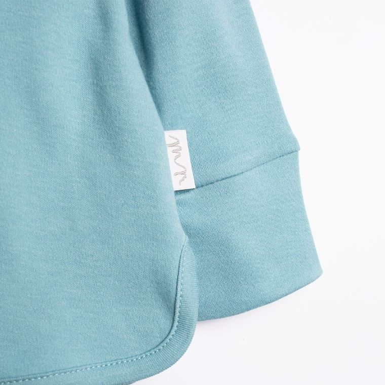 Bluzka chłopięca z długim rękawem, niebieska, Nicol