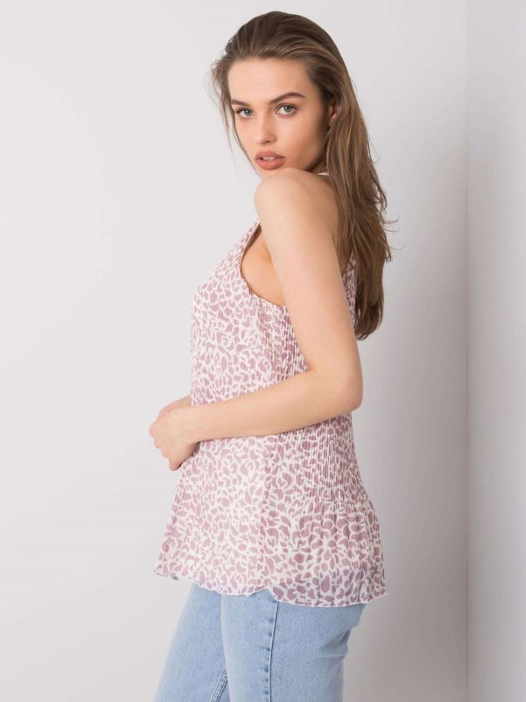 Bluzka damska na ramiączka, fioletowa, Sublevel