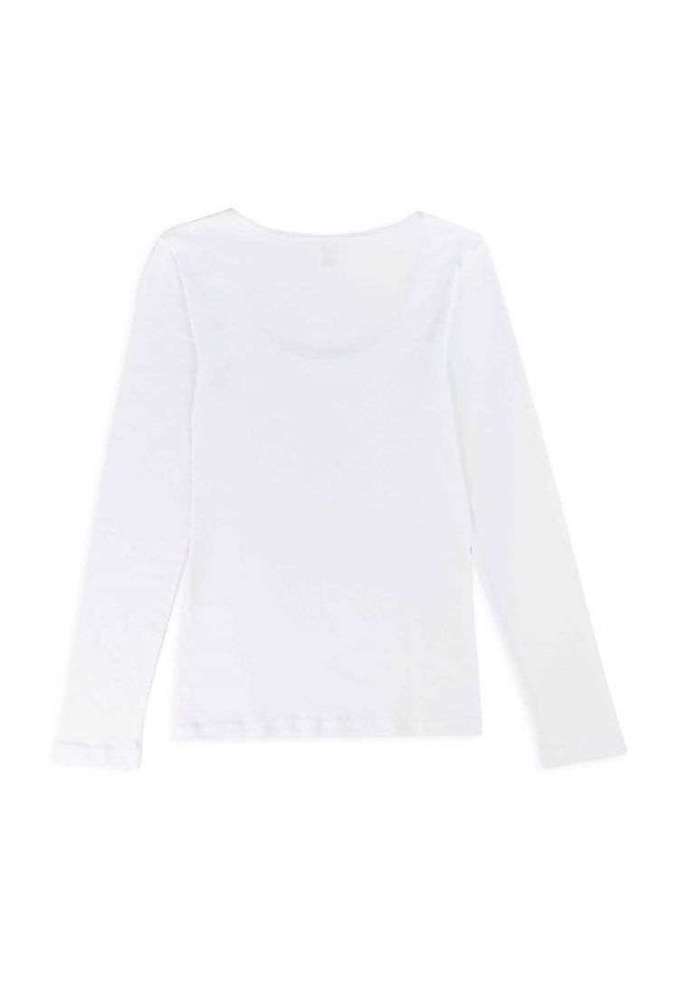 Bluzka damska z długim rękawem, biała, Golden Queen