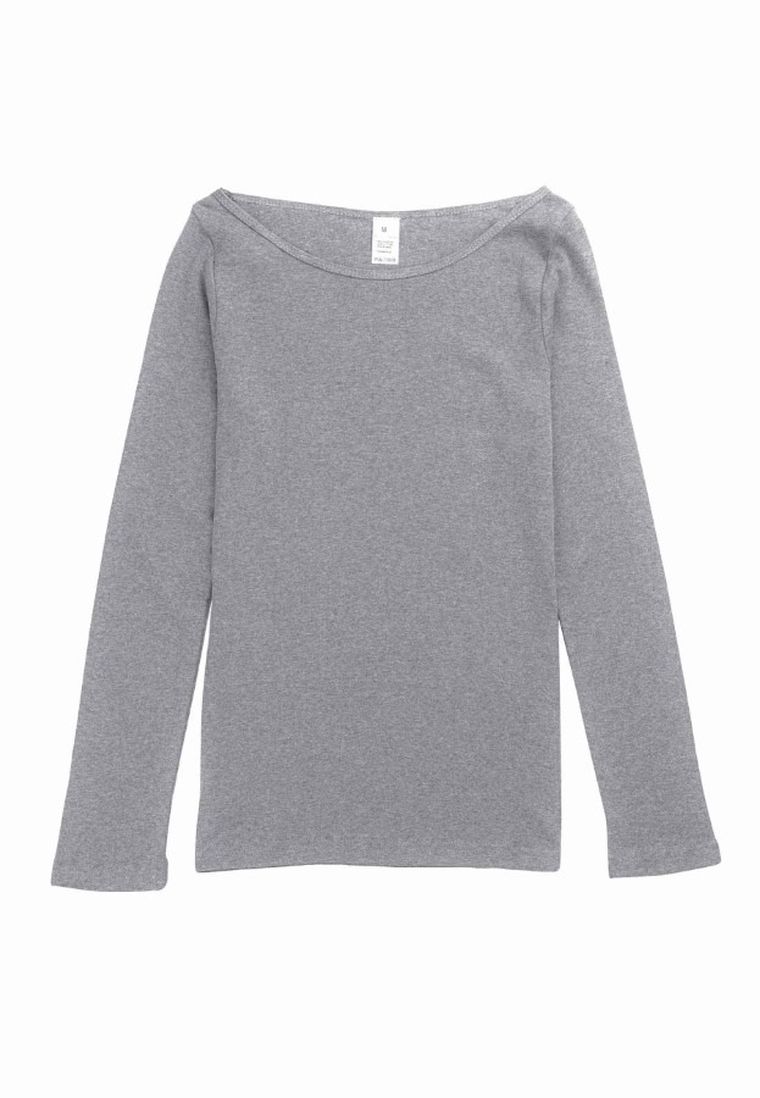 Bluzka damska z długim rękawem, szara, Golden Queen