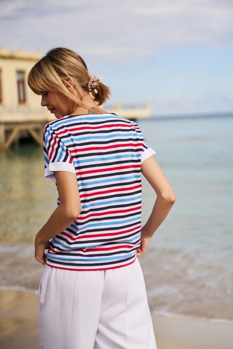 Bluzka damska z krótkim rękawem, mix, Moodo