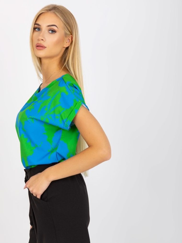 Bluzka damska z krótkim rękawem, mix, Rue Paris