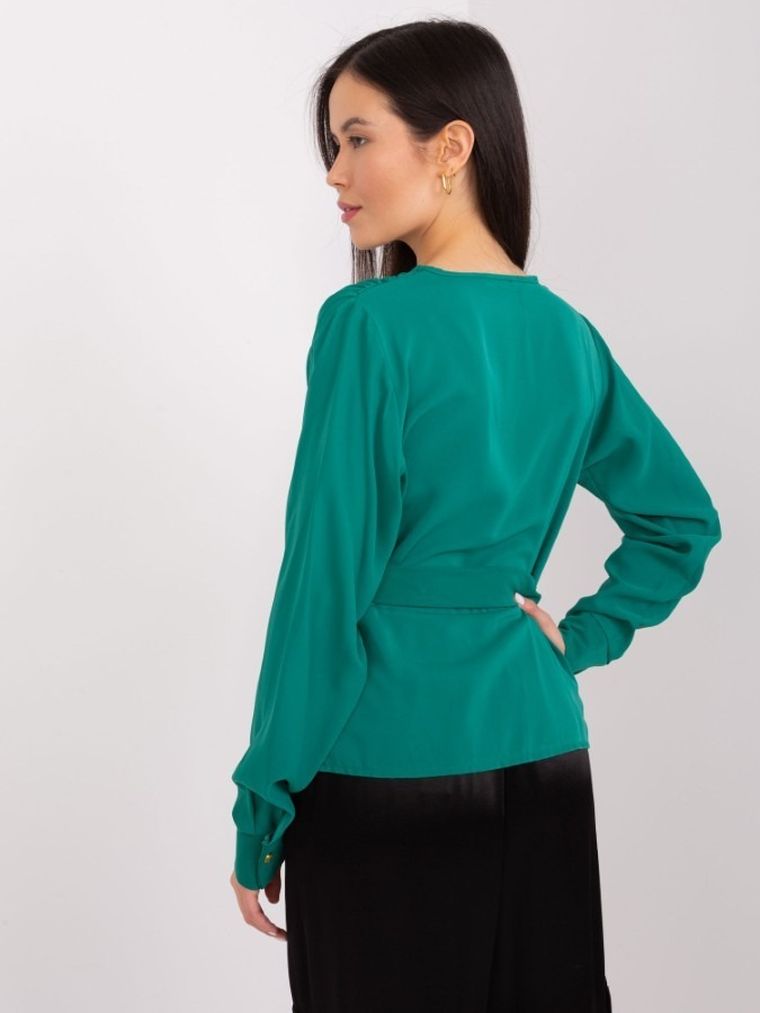 Bluzka damska z krótkim rękawem, zielona, Factory Price