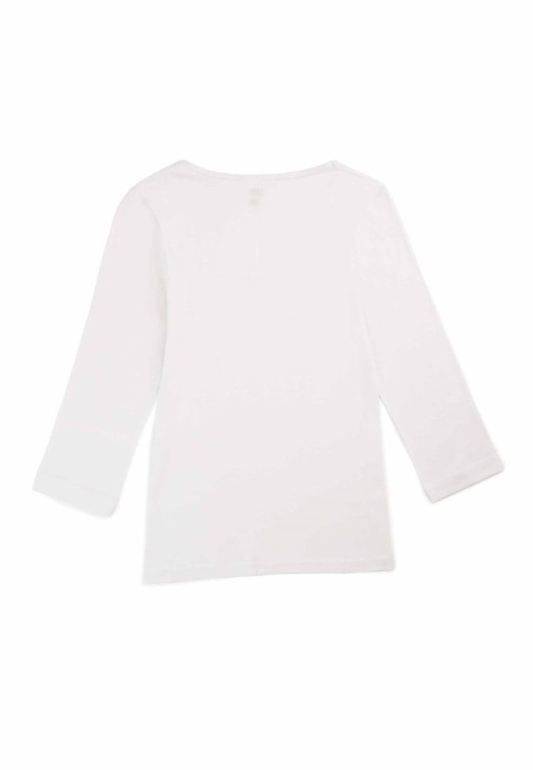 Bluzka damska z rękawem 3/4, biała, Golden Queen