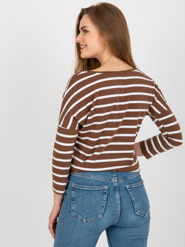 Bluzka damska z rękawem 3/4, mix, Basic Feel Good