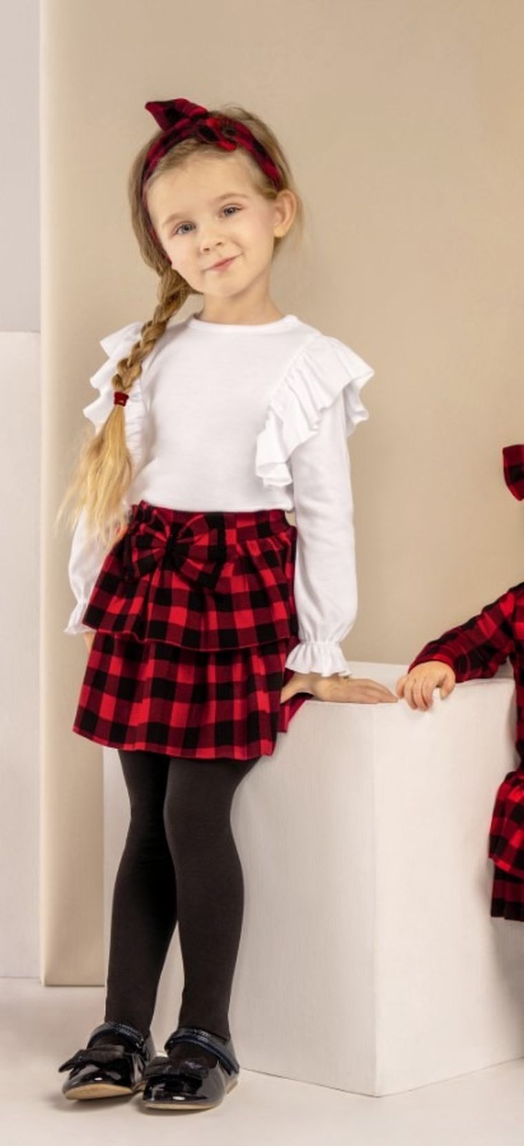 Bluzka dziewczęca z długim rękawem, biała, Nicol