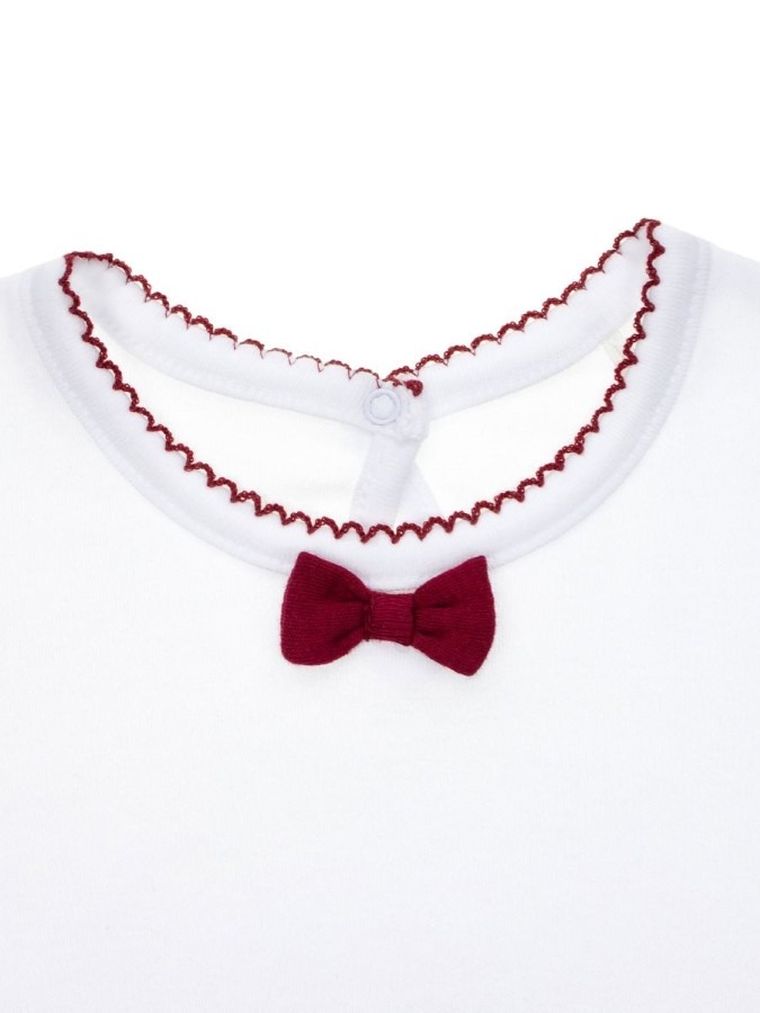 Bluzka dziewczęca z długim rękawem, biała, Nicol